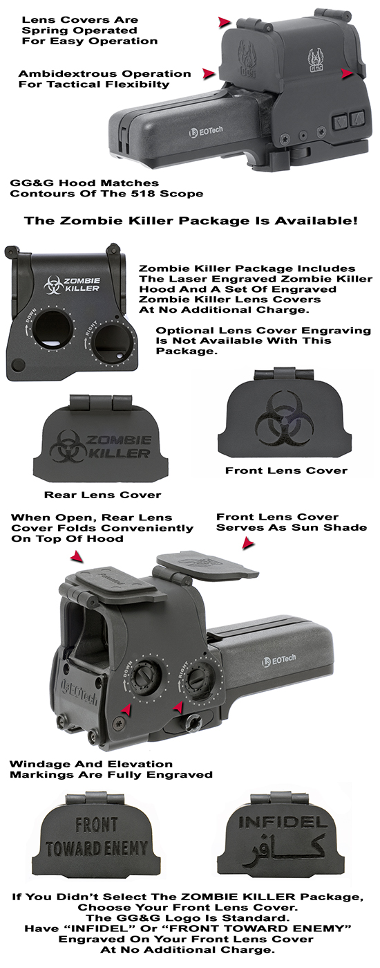 EOTech 518 Lens Covers EOTech 518 Scope, GG&G Tactical Accessories