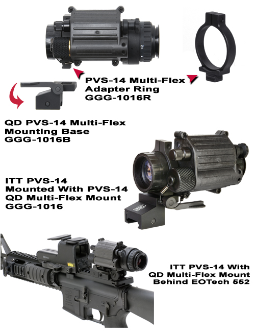 PVS-14 Quick Detach Multi-Flex Night Vision Mount