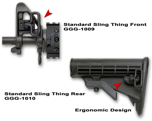 AR15 Sling Adapter GG&G Sling Thing Front and Rear Sling Mounts.