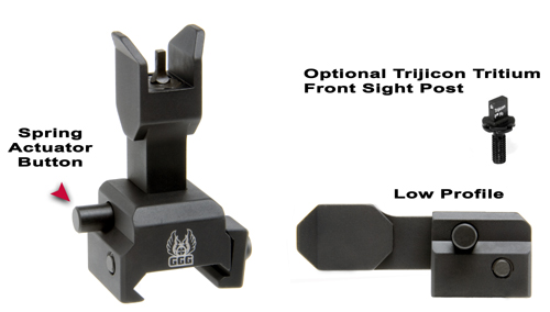 Spring Actuated Flip Up Front Sight For Dovetails And Dovetail Gas Blocks