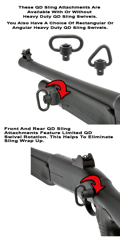 Benelli M2 QD Front And Rear Sling Attachments