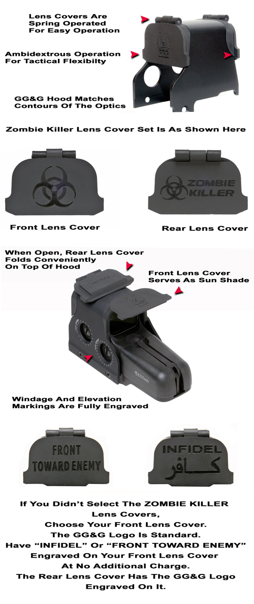 EOTech Scope Hood And Lens Cover Combo For The 516, 517, 553, 555, 556, and 557: