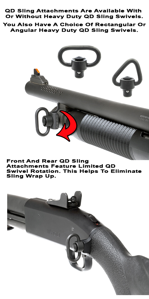 Mossberg 590 Quick Detach Front And Rear Sling Attachments
