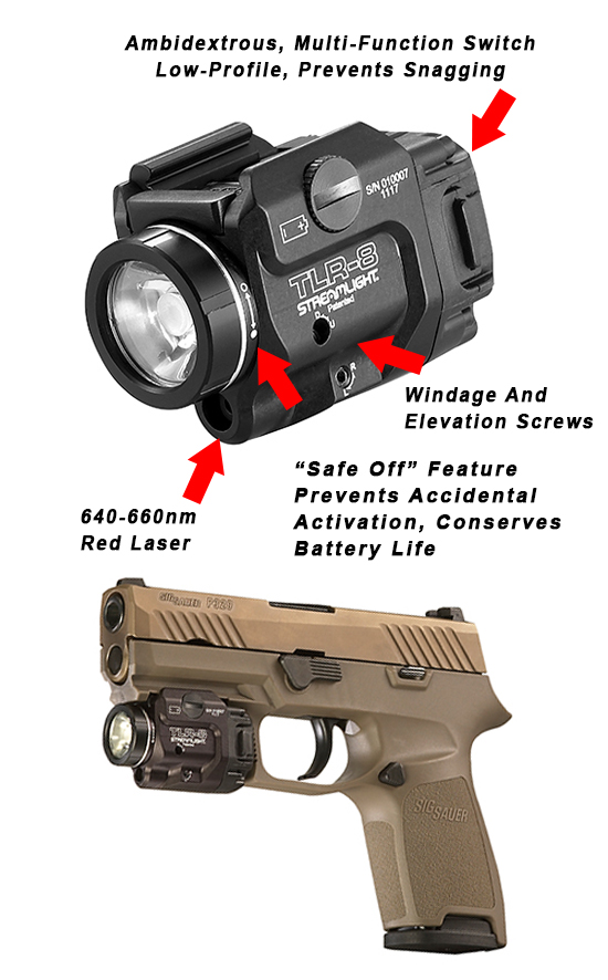 STREAMLIGHT TLR-8 Tactical Weapon Light With Laser