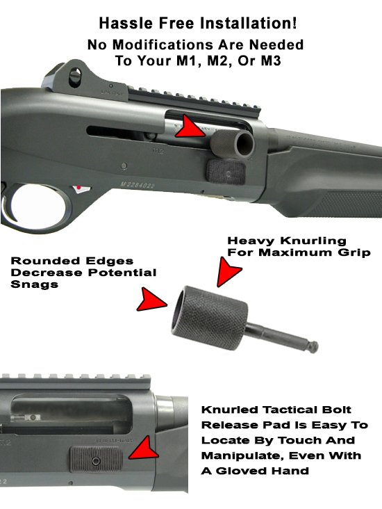 Benelli Tactical Charging Handle For M1, M2 and M3 Shotguns