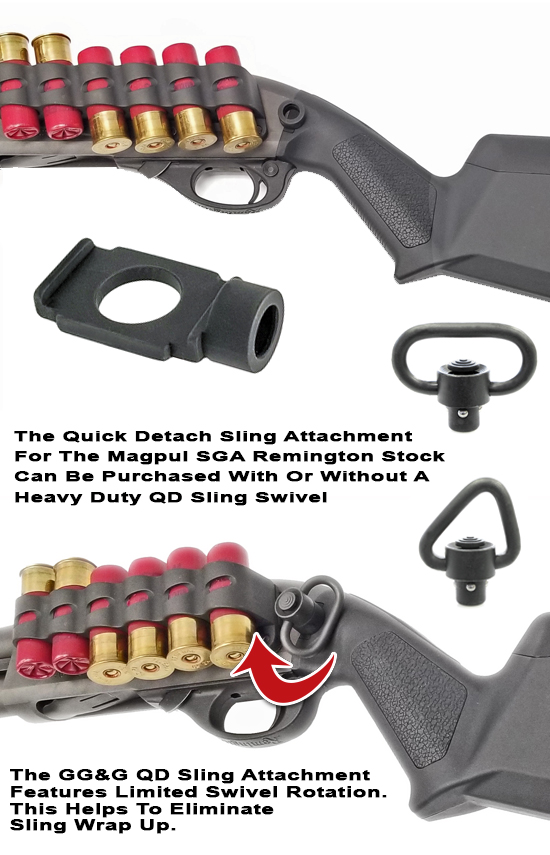 Quick Detach Sling Attachment For Magpul SGA Remington Stock