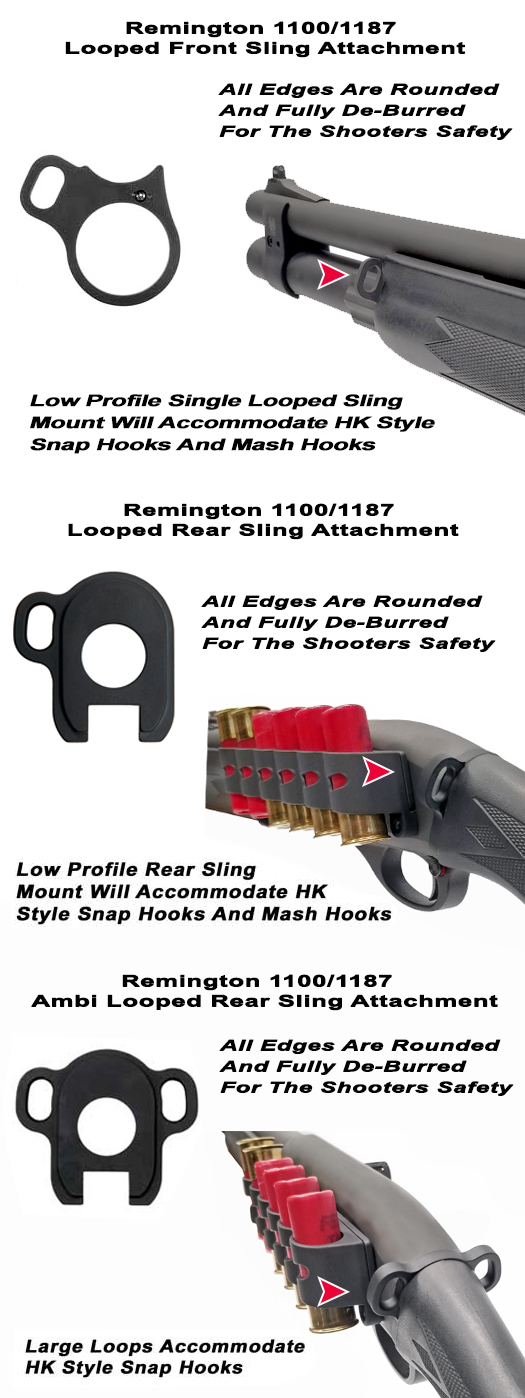 Remington1100/1187 Front And Rear Looped Sling Attachments