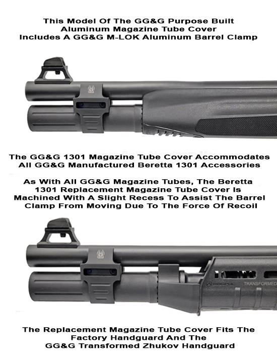 Beretta 1301 Replacement Mag Tube Cover With M-LOK Barrel Clamp