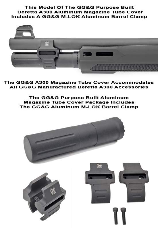 Beretta A300 Replacement Magazine Tube Cover With M-LOK Barrel Clamp