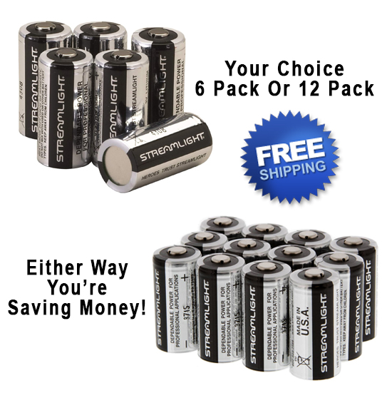 Streamlight 3V CR123 Lithium Batteries