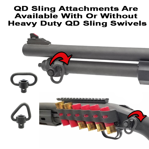 Mossberg 590A1 Quick Detach Front And Rear Sling Attachments