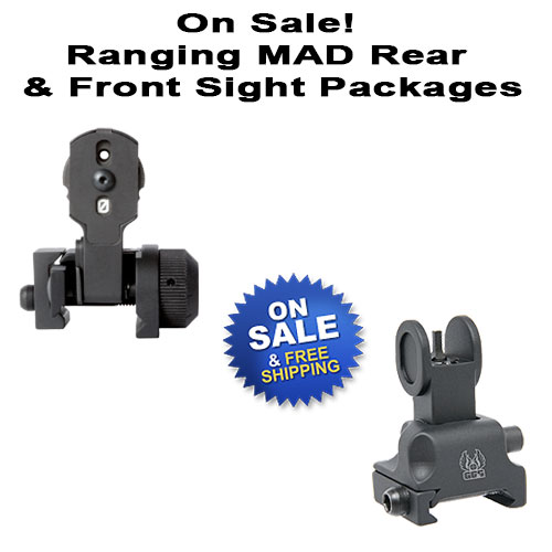 AR-15 MAD (Multiple Aperture Device) With Ranging Aperture Front And Rear Sight Package