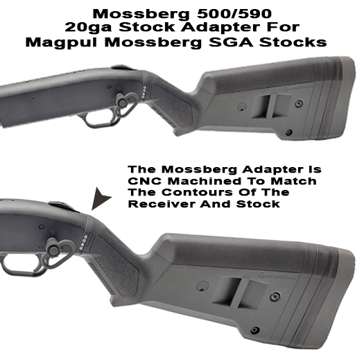 Mossberg 500/590 20ga Stock Adapter For Magpul Mossberg Stocks