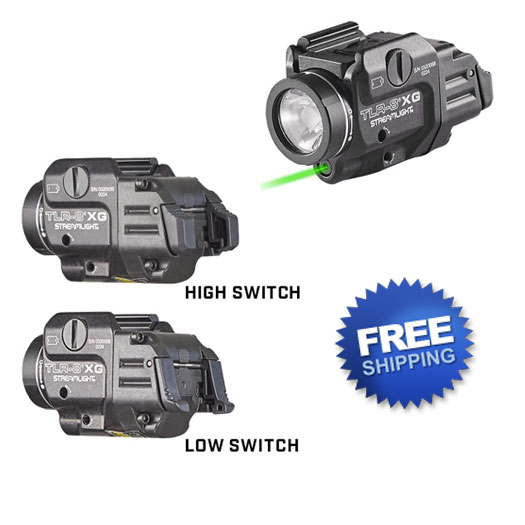 Streamlight TLR-8 X G Rail Mounted Light With Green Laser