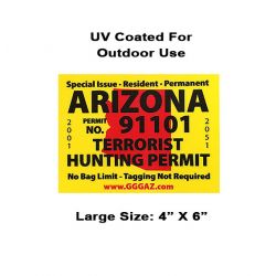 Arizona Terrorist Hunting Permit--Magnet