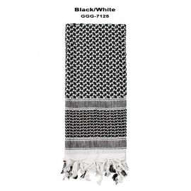 Shemagh Tactical Desert Scarf - Black/White