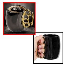 Brass Knuckle Handle Coffee Mug