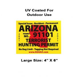 Arizona Terrorist Hunting Permit--Magnet