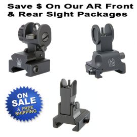 AR Front And Rear Sight Packages Manually Deployed